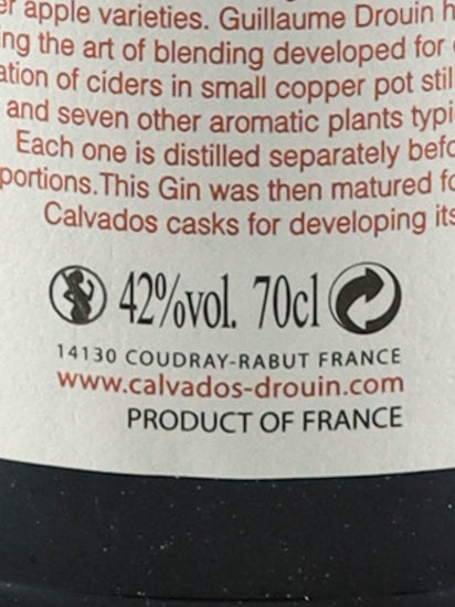 Christian Drouin Le Gin Calvados Cask Finish