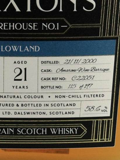 Claxton's Dumbarton 21 Year Old 2000