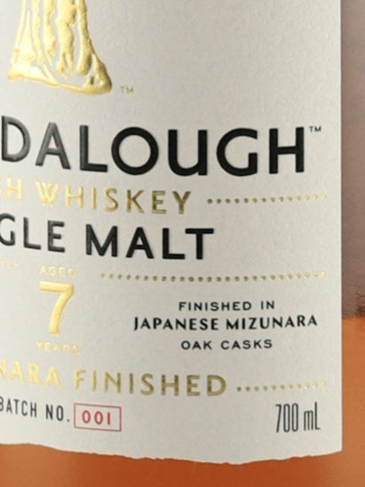 Glendalough Single Malt 7 Year Old Mizunara Cask Finish