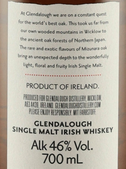 Glendalough Single Malt 7 Year Old Mizunara Cask Finish