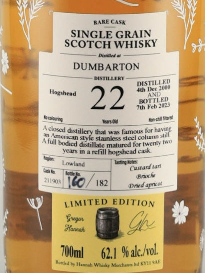 Lady of the Glen Dumbarton 22 Year Old 2000