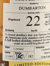 Load image into Gallery viewer, Lady of the Glen Dumbarton 22 Year Old 2000