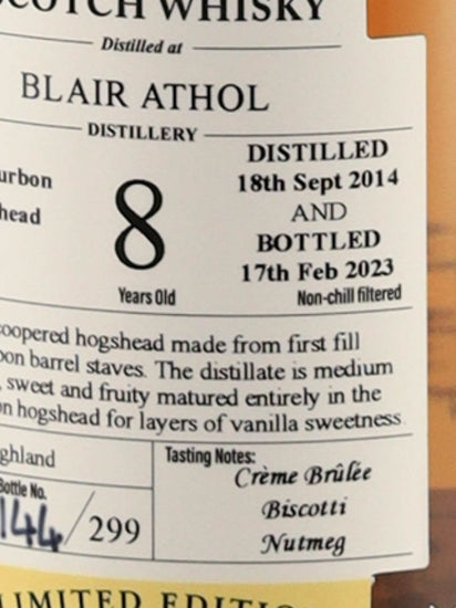 Lady of the Glen Blair Athol 8 Year Old 2014