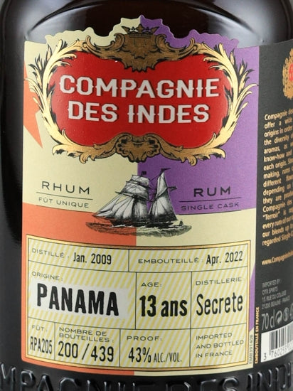 Compagnie des Indes Panama 13 Year Old 2009
