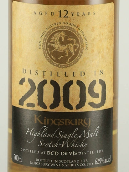 Kingsbury Gold Ben Nevis 12 Year Old 2009
