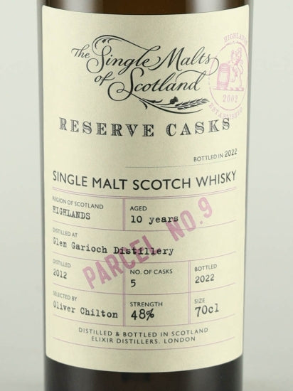 The Single Malts of Scotland Reserve Cask Glen Garioch 10 Year Old 2012