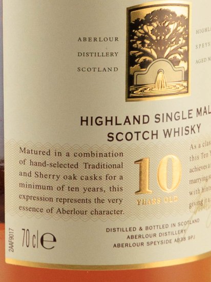 Aberlour 10 Year Old Old Label