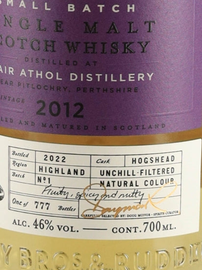 BB&R Blair Athol 10 Year Old 2012