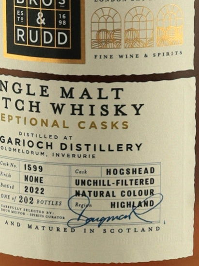 BB&R Exceptional Cask Glen Garioch 34 Year Old 1988