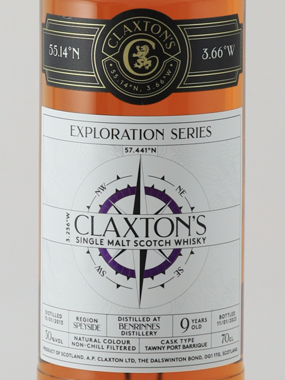 Claxton's Exploration Benrinnes 9 Year Old 2013 Tawny Port Barrique 50%