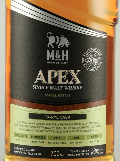 M&H Apex Ex Rye Whisky Cask