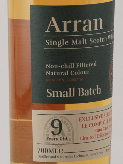 Arran Small Batch 9 Year Old Rum Cask Finish