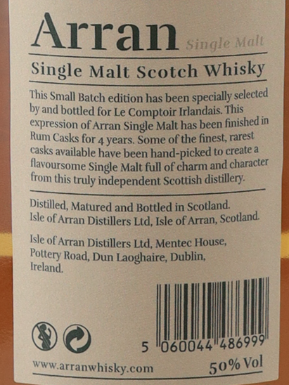 Arran Small Batch 9 Year Old Rum Cask Finish