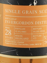 Load image into Gallery viewer, Whisky Trail TOGETHER Invergordon 28 Year Old 1993