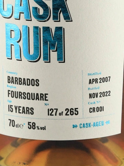 Golden Cask Foursquare 15 Year Old 2007