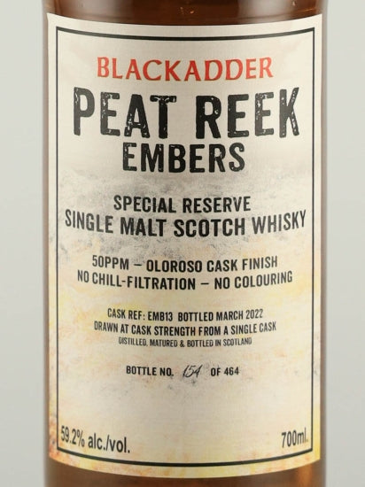 Black Adder Raw Cask Peat Leak Embers Non-Islay