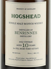 Load image into Gallery viewer, Hogshead Indie Benrinnes 10 Year Old 2012