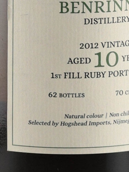 Hogshead Indie Benrinnes 10 Year Old 2012