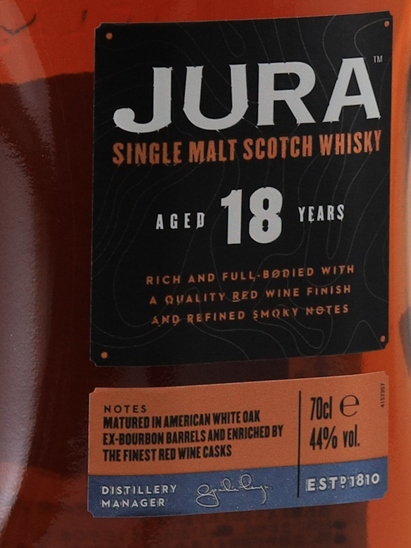 Isle of Jura 18 Year Old Red Wine Cask