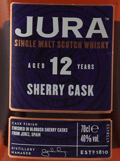 Isle of Jura 12 Year Old Sherry Cask