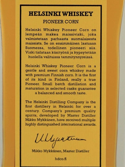 Helsinki Whisky Pioneer Corn #23