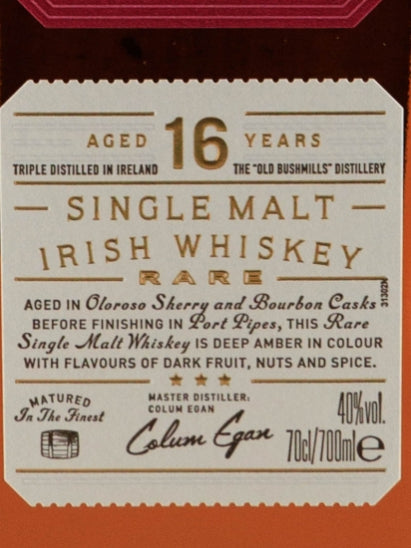 Bushmills 16 Years [Parallel Import] — Single Malt