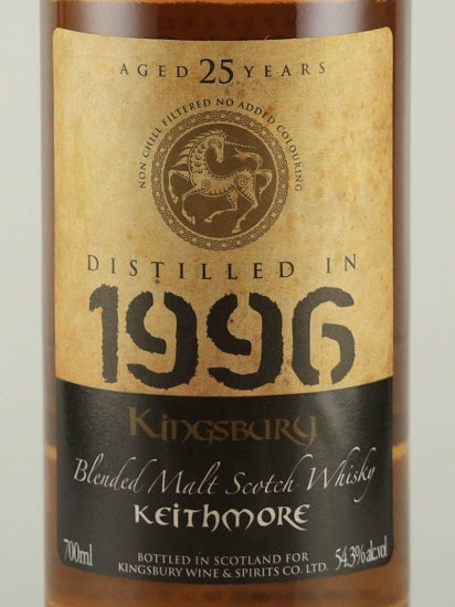 Kingsbury Gold Keithmore 25 Year Old 1996