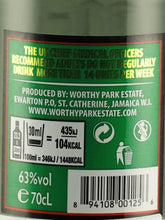 Load image into Gallery viewer, Worthy Park Rum Bar White Overproof