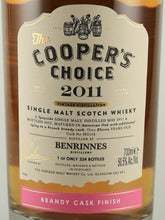 Load image into Gallery viewer, Cooper's Choice Benrinnes 11 Year Old 2011
