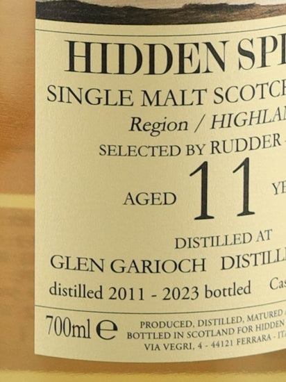 Hidden Spirits Glen Garioch 11 Year Old 2011