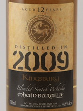 Load image into Gallery viewer, Kingsbury Gold Main Baraille 12 Year Old 2009