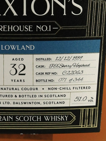 Claxton's North British 32 Year Old 1989
