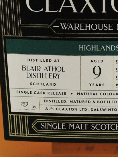 Claxton's Blair Athol 9 Year Old 2013