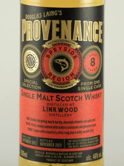 Provenance Linkwood 8 Year Old 2013