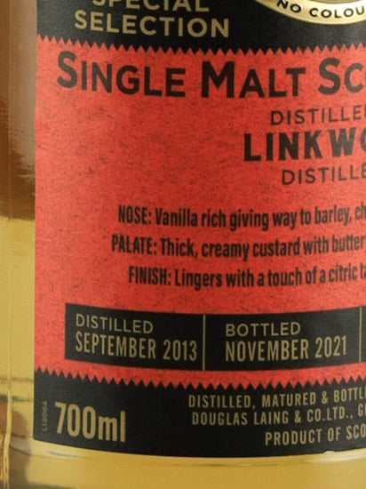 Provenance Linkwood 8 Year Old 2013