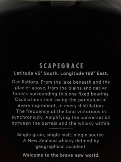 Scapegrace Single Cask Ephemeral