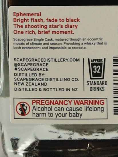 Scapegrace Single Cask Ephemeral