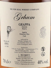 Load image into Gallery viewer, Silver Seal Grappa Reserva Grhum
