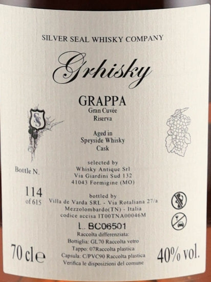 Silver Seal Grappa Reserva grhisky
