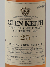 Load image into Gallery viewer, Glen keith 25 Year Old 2023 Release