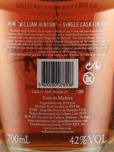 Load image into Gallery viewer, William Hinton Rum Madeira Cask