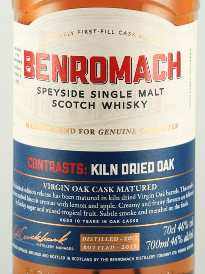 Benromach Virgin Oak Kiln Dry 2012