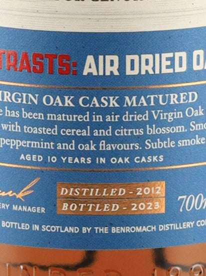 Benromach Virgin Oak Air Dry 2012