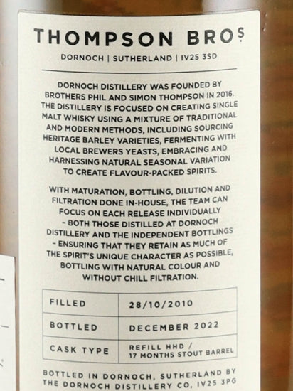 Dornoch Teaninich 12 Years 2010 50%