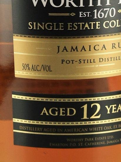 Worthy Park 12 Year Old
