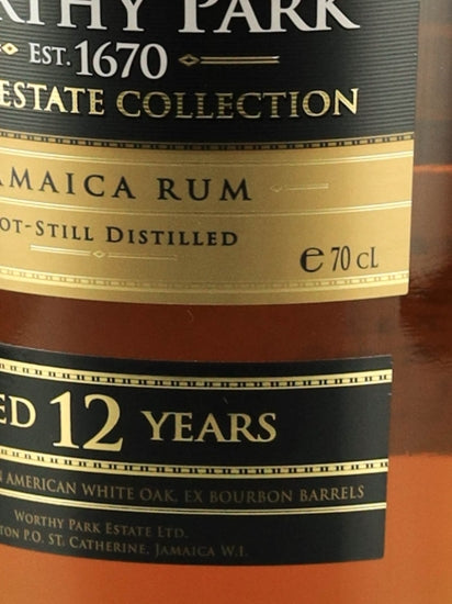 Worthy Park 12 Year Old