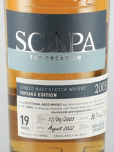 Load image into Gallery viewer, Scapa 19 Year Old 2003 for Whisky Exchange
