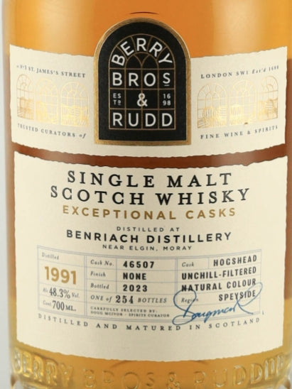 BB&R Exceptional Cask Benriach 31 Year Old 1991