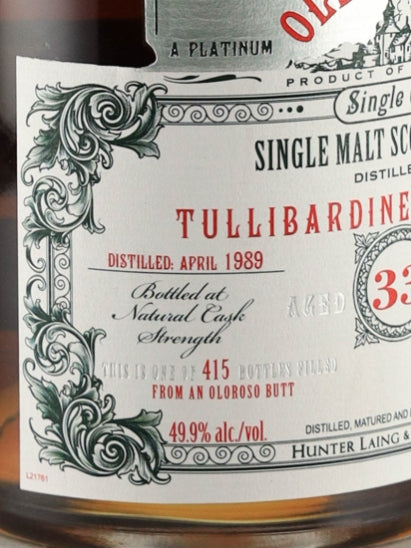 Old & Rare Talisker 33 Year Old 1989