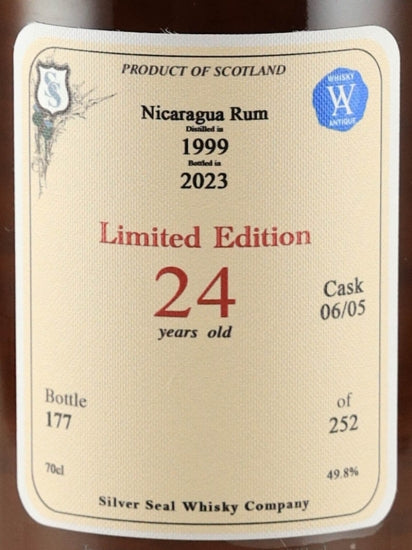 Silver Seal Nicaragua Rum 24 Year Old 1999